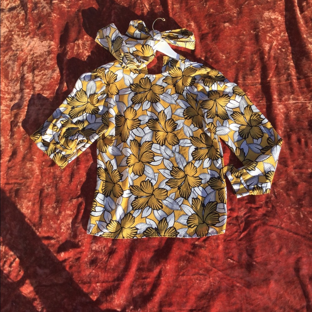 Golden mustard blouse